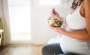 Pregnant Woman Eating Healthy Food