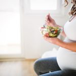 Pregnant Woman Eating Healthy Food